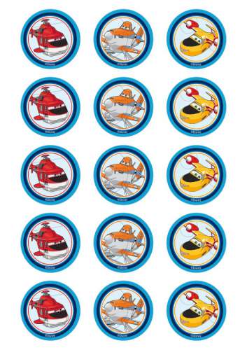 Disney Planes Edible Cupcake Images - Click Image to Close